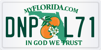 FL license plate DNPL71