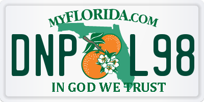 FL license plate DNPL98