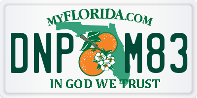 FL license plate DNPM83