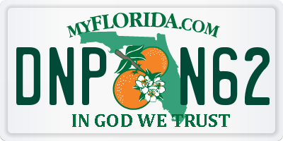 FL license plate DNPN62