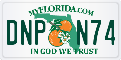 FL license plate DNPN74