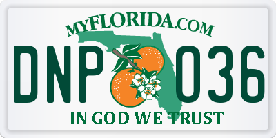 FL license plate DNPO36
