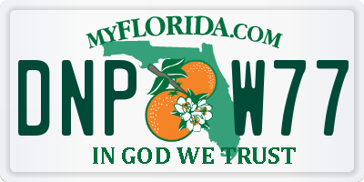 FL license plate DNPW77