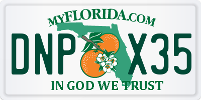 FL license plate DNPX35