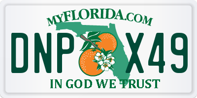 FL license plate DNPX49