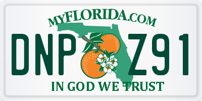 FL license plate DNPZ91