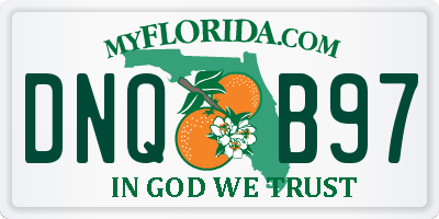 FL license plate DNQB97