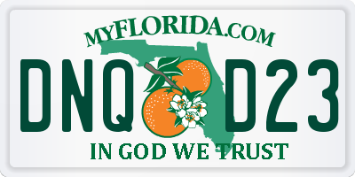 FL license plate DNQD23