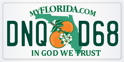 FL license plate DNQD68