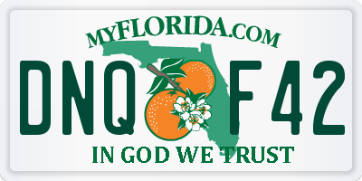 FL license plate DNQF42