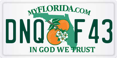 FL license plate DNQF43