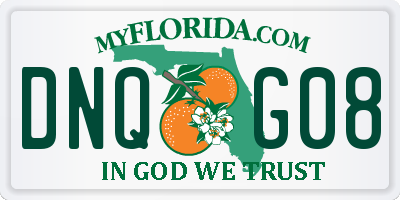 FL license plate DNQG08