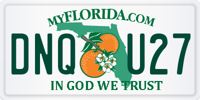 FL license plate DNQU27