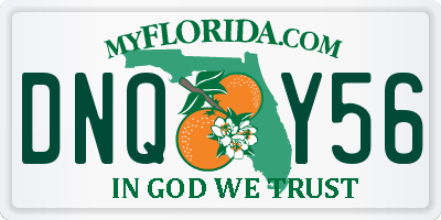FL license plate DNQY56