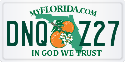 FL license plate DNQZ27