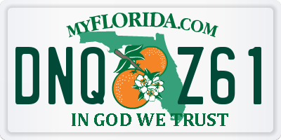 FL license plate DNQZ61