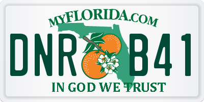 FL license plate DNRB41