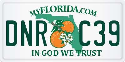 FL license plate DNRC39