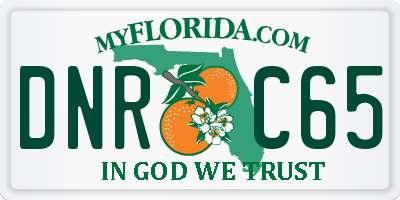 FL license plate DNRC65