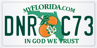 FL license plate DNRC73