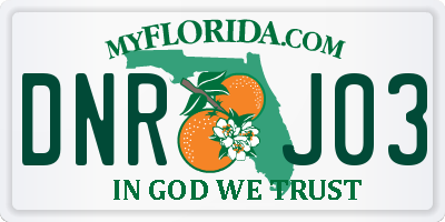 FL license plate DNRJ03