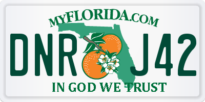 FL license plate DNRJ42