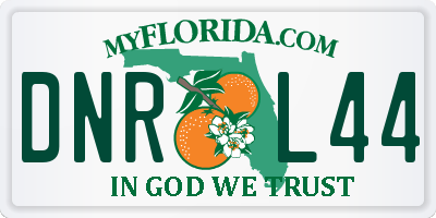 FL license plate DNRL44