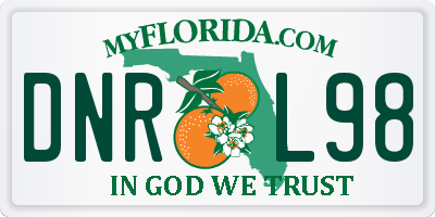 FL license plate DNRL98