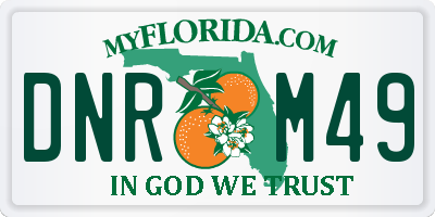 FL license plate DNRM49