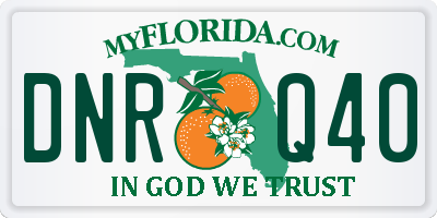 FL license plate DNRQ40