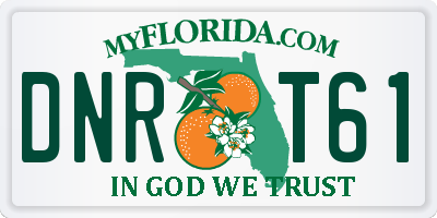 FL license plate DNRT61