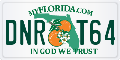FL license plate DNRT64