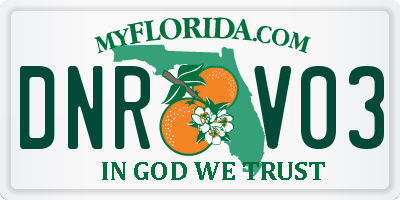 FL license plate DNRV03