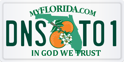 FL license plate DNST01