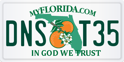 FL license plate DNST35
