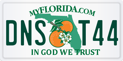 FL license plate DNST44