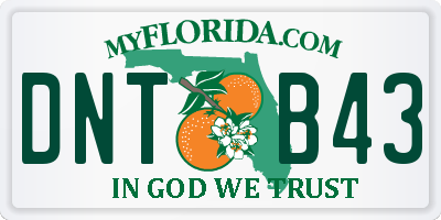 FL license plate DNTB43