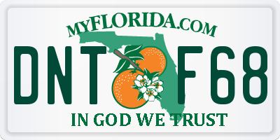 FL license plate DNTF68