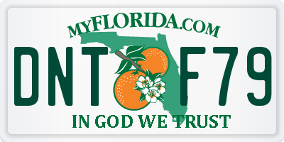 FL license plate DNTF79