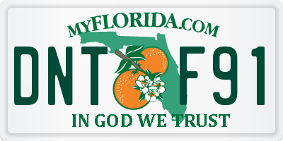 FL license plate DNTF91
