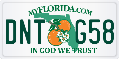 FL license plate DNTG58