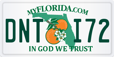 FL license plate DNTI72