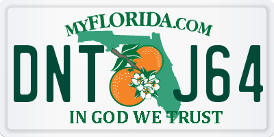 FL license plate DNTJ64