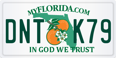 FL license plate DNTK79