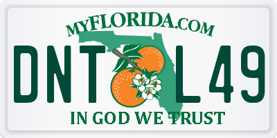 FL license plate DNTL49