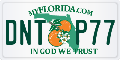 FL license plate DNTP77