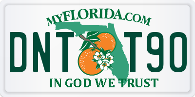FL license plate DNTT90