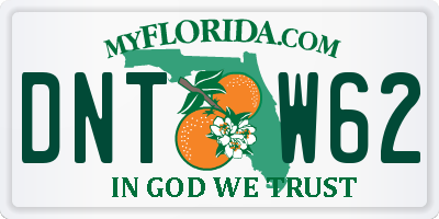FL license plate DNTW62
