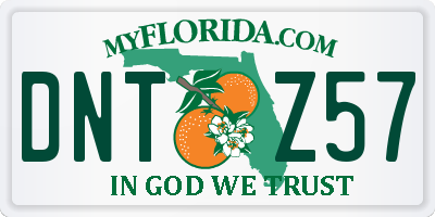 FL license plate DNTZ57