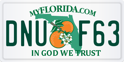 FL license plate DNUF63
